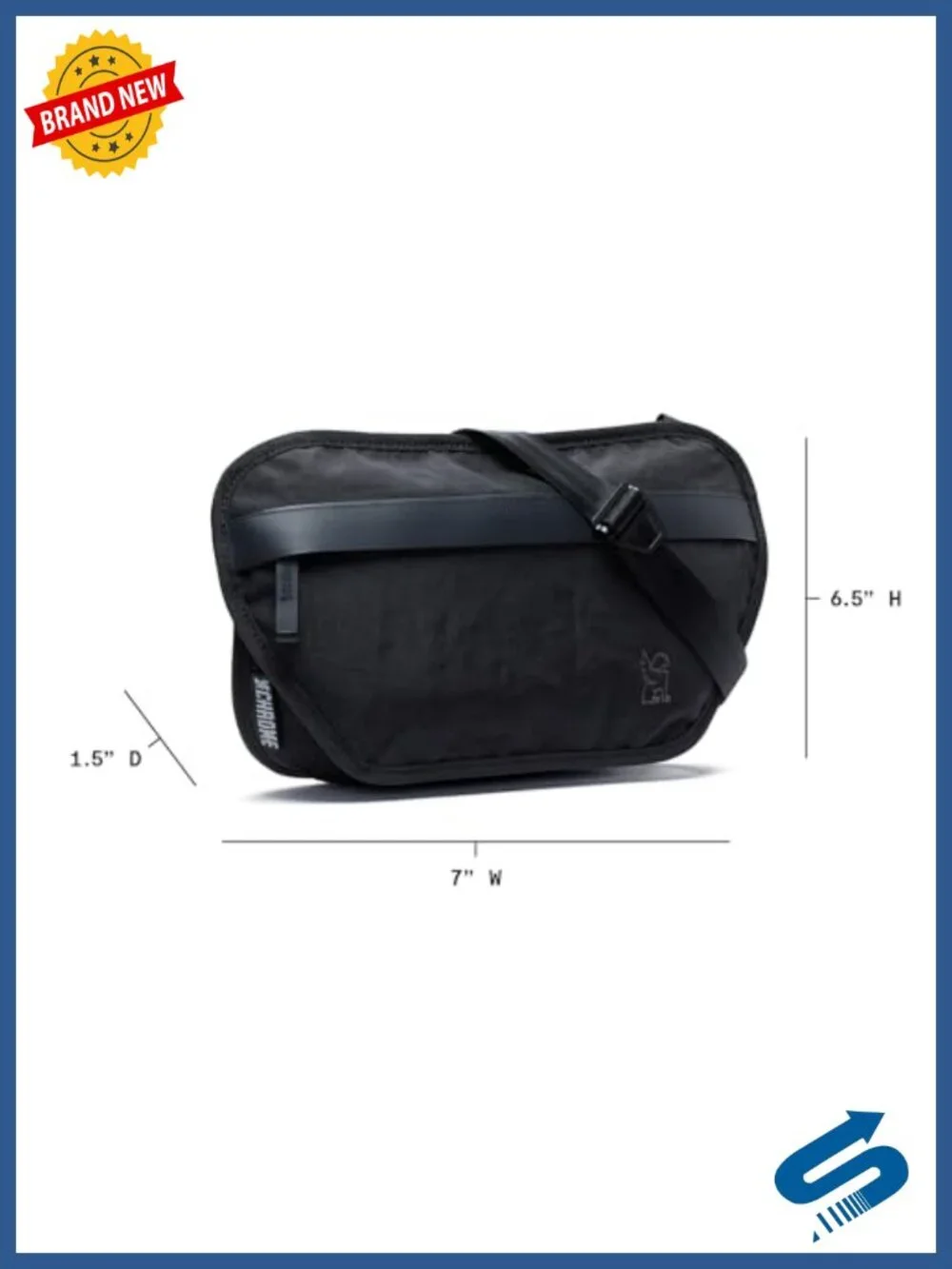 Recycled Nylon Sling Bag, Zippered Phone Pockets, Hidden Security, 3L